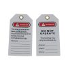 ONEBIZ Tags Do Not Operate Safety Tag OB 14-BDP02 Made from PVC