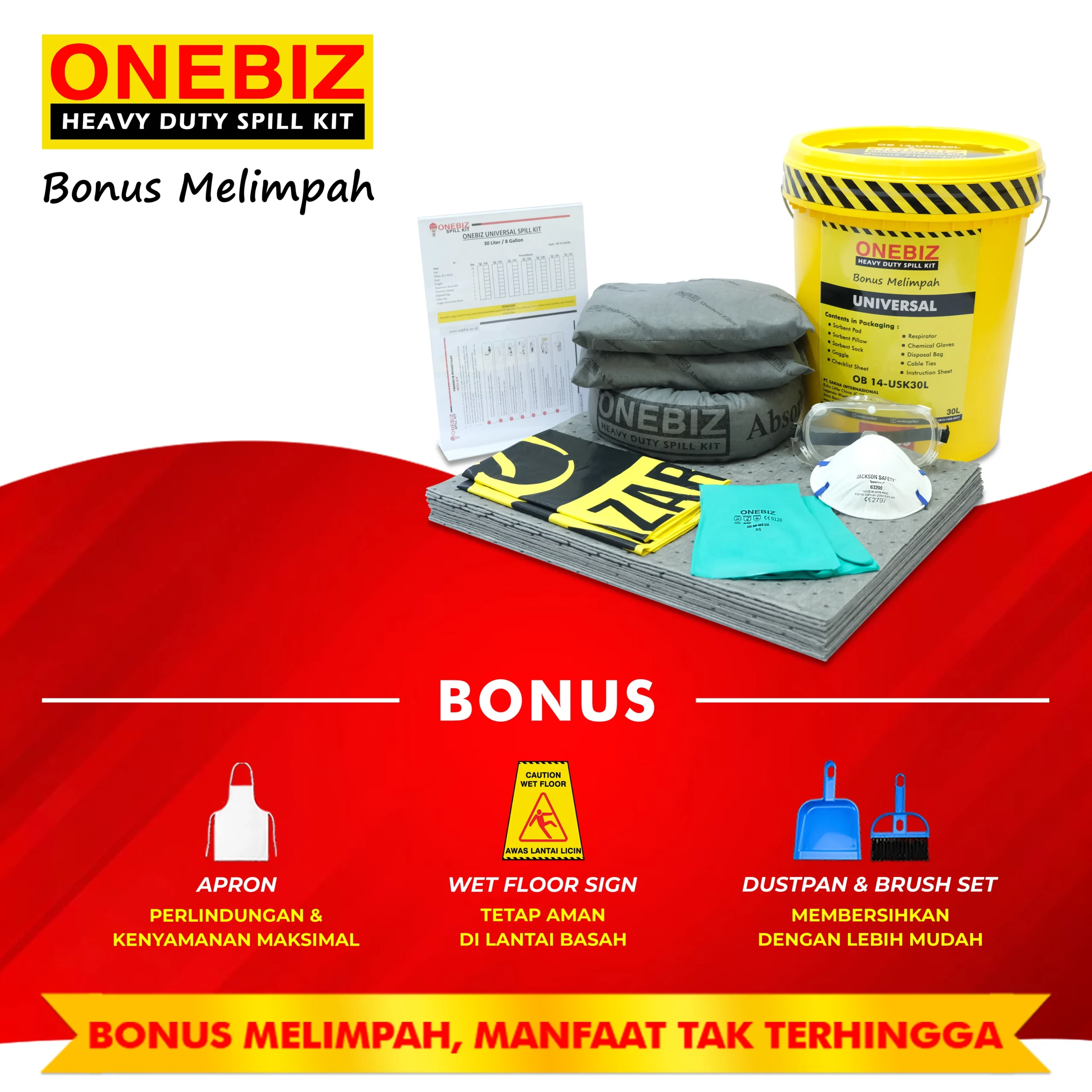 ONEBIZ SPILL KIT OB 14-USK30L UNIVERSAL SPILL KIT 30 Liter
