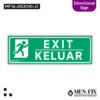MF 16-DS3010-D Exit-Keluar Sticker Sign, Directional Sign, Sticker Vinyl, Sticker Anti Air & Tahan Panas, Sticker Indoor & Outdoor