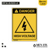 MF 16-EL1520-A High Voltage Sticker Sign, Electric Label, Sticker Vinyl, Sticker Anti Air & Tahan Panas, Sticker Indoor & Outdoor