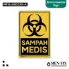 MF 16-EN2030-A Sampah Medis Sticker Sign, Environmental Sign, Sticker Vinyl, Sticker Anti Air & Tahan Panas, Sticker Indoor & Outdoor