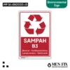 MF 16-EN2030-G Sampah B3 Sticker Sign, Environmental Sign, Sticker Vinyl, Sticker Anti Air & Tahan Panas, Sticker Indoor & Outdoor