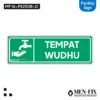 MF 16-FS2508-D Tempat Wudhu Sticker Sign, Facility Sign, Sticker Vinyl, Sticker Anti Air & Tahan Panas, Sticker Indoor & Outdoor