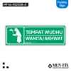 MF 16-FS2508-E Tempat Wudhu Wanita Sticker Sign, Facility Sign, Sticker Vinyl, Sticker Anti Air & Tahan Panas, Sticker Indoor & Outdoor