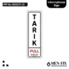 MF 16-IS0517-D Pintu Tarik-Pull Sticker Sign, Informational Sign, Sticker Vinyl, Sticker Anti Air & Tahan Panas, Sticker Indoor & Outdoor