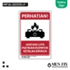 MF 16-SS1015-F Matikan Kompor Sticker Sign, Safety Sign, Rambu K3, Sticker Vinyl, Sticker Anti Air & Tahan Panas, Sticker Indoor & Outdoor