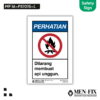 MEN-FIX MF 16-PS1015-L Dilarang membuat api unggun Sticker Sign