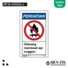 MEN-FIX MF 16-PS1525-L Dilarang membuat api unggun Sticker Sign