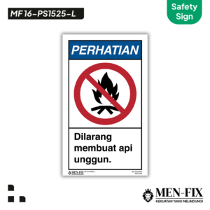 MEN-FIX MF 16-PS1525-L Dilarang membuat api unggun Sticker Sign
