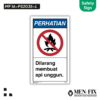 MEN-FIX MF 16-PS2035-L Dilarang membuat api unggun Sticker Sign