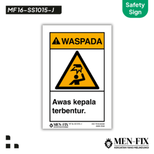 MEN-FIX MF 16-SS1015-J Awas kepala terbentur Sticker Sign